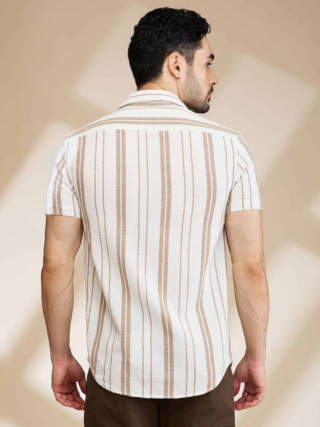 Being Human Men Slim Fit Opaque Striped Casual Shirt