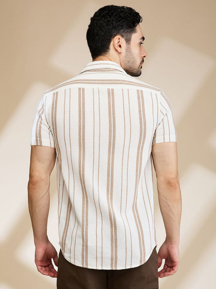 Being Human Men Slim Fit Opaque Striped Casual Shirt