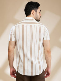 Being Human Men Slim Fit Opaque Striped Casual Shirt