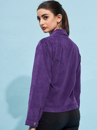 Street 9 Stand Collaroy Corduroy Terbuka Jaket Depan