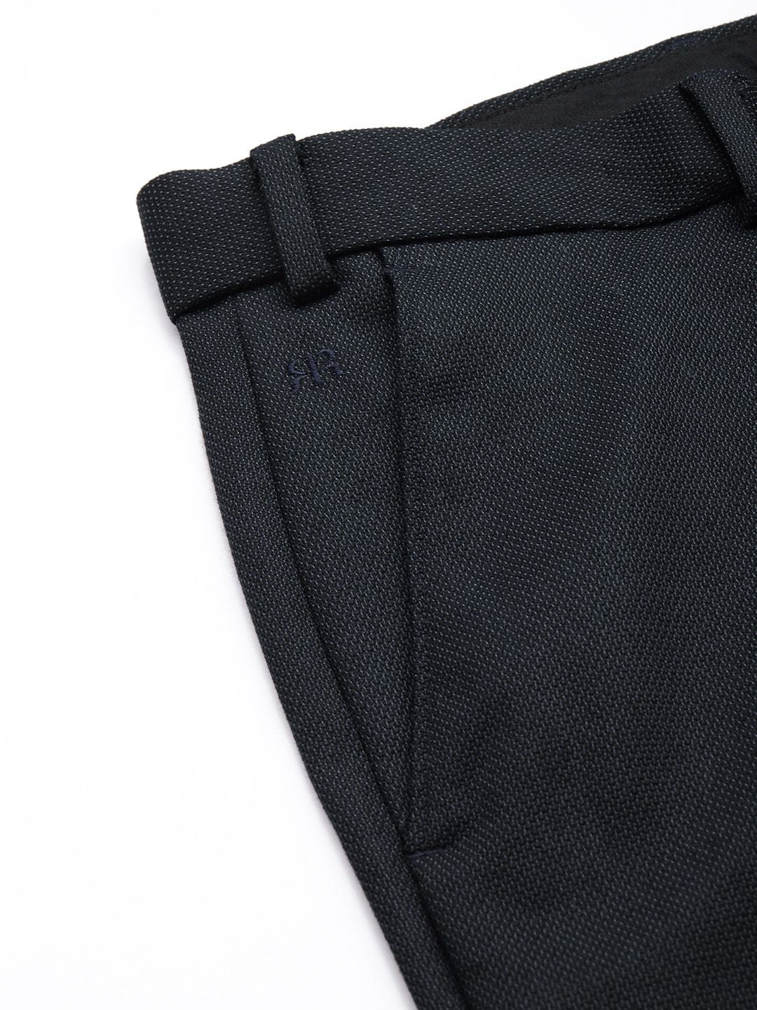 Raymond Men Self Design Textured Slim Fit Formal Trousers