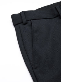 Raymond Men Self Design Textured Slim Fit Formal Trousers