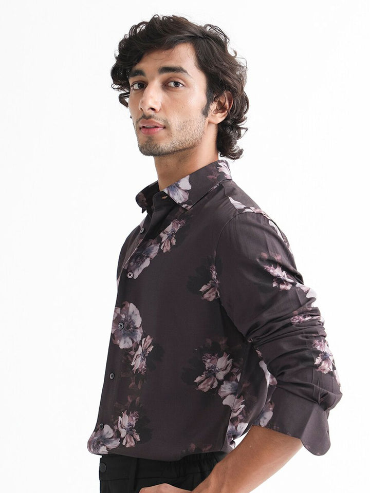 RARE RABBIT Men Muds Regular Fit Floral Printed Cotton Shirt