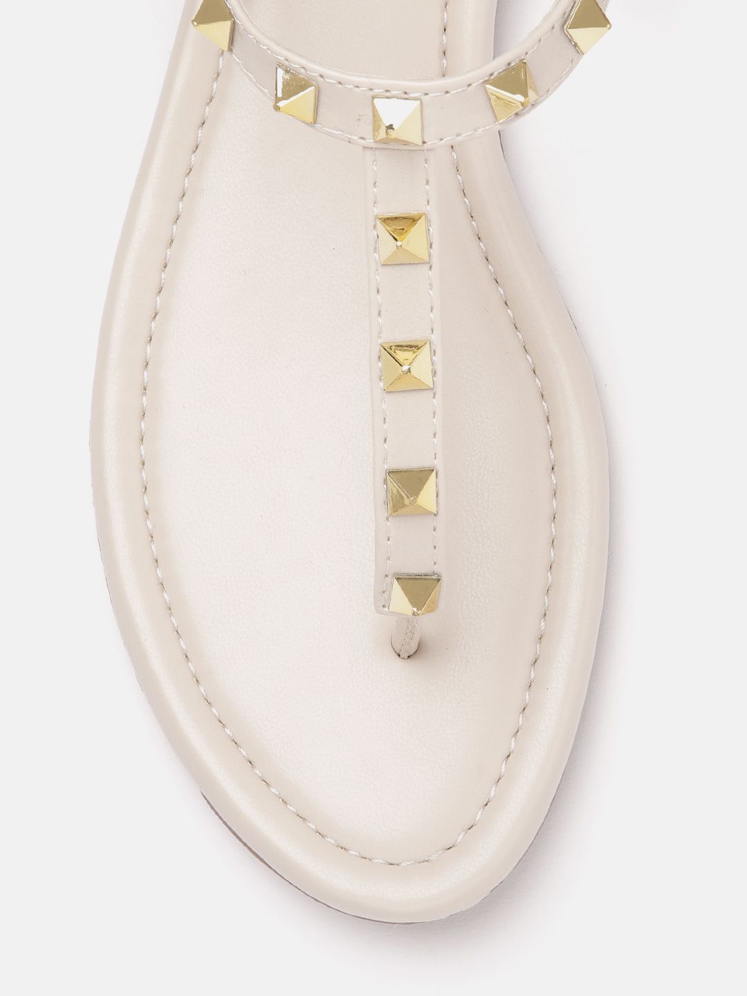 Lino Perros Women Studded T-Strap Flats
