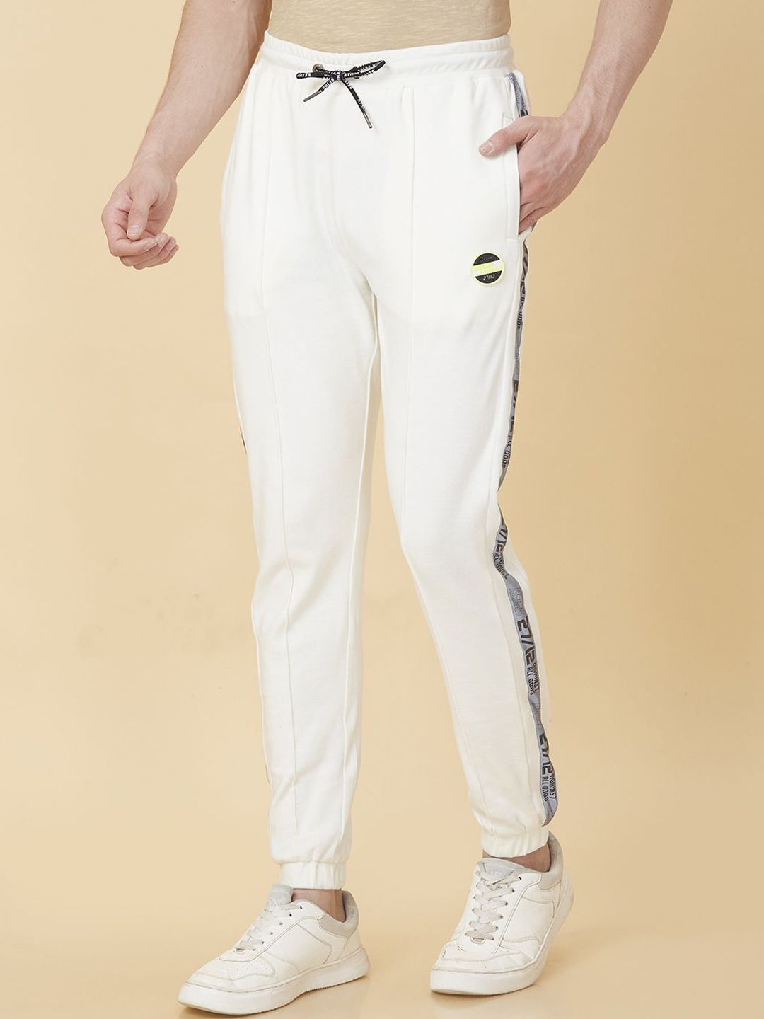 Being Human Men Mid Rise Drawstring Closure Joggers Track Pants