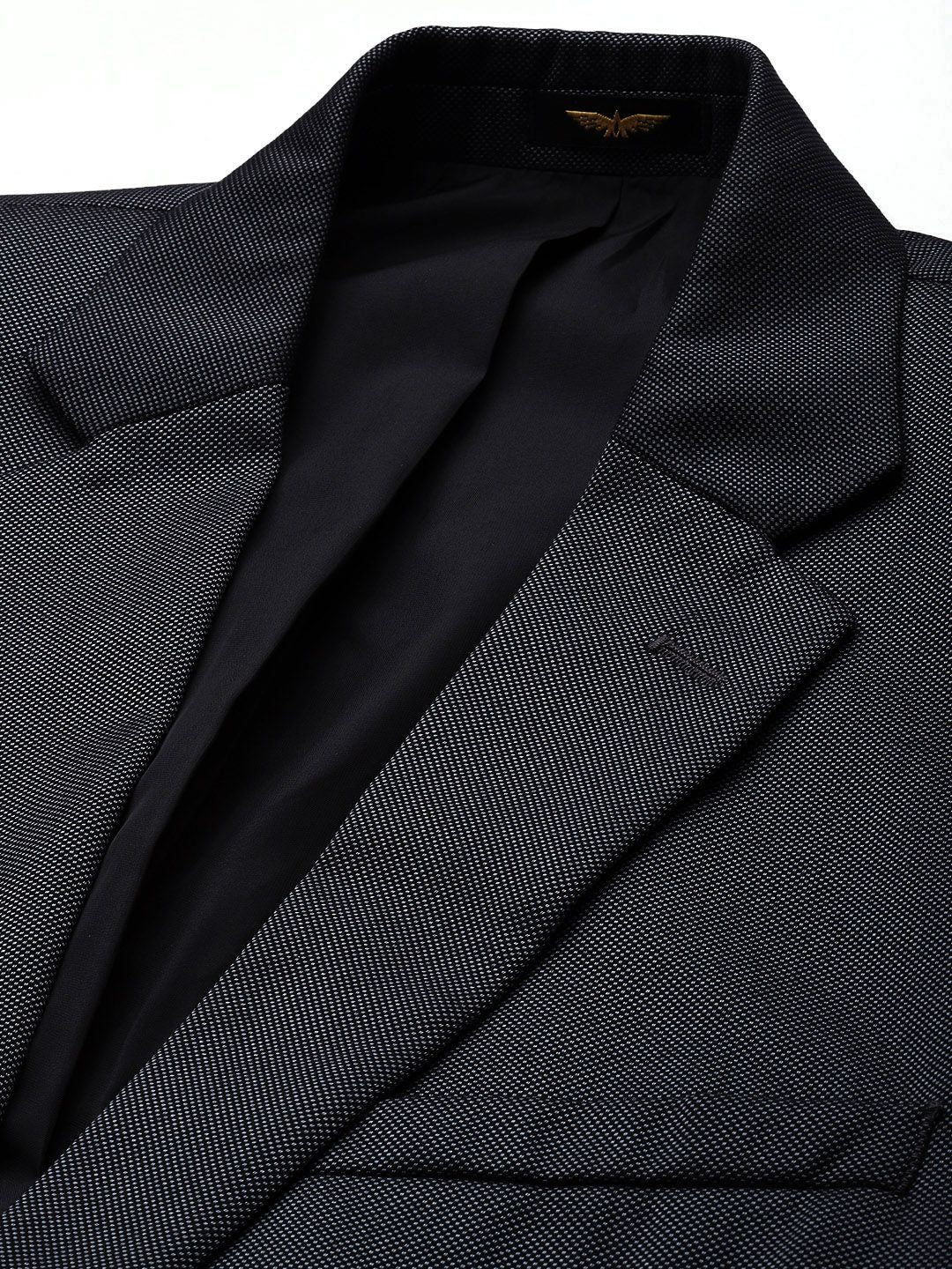Park Avenue Self Design Textured Blazer With Trouser Party Suits