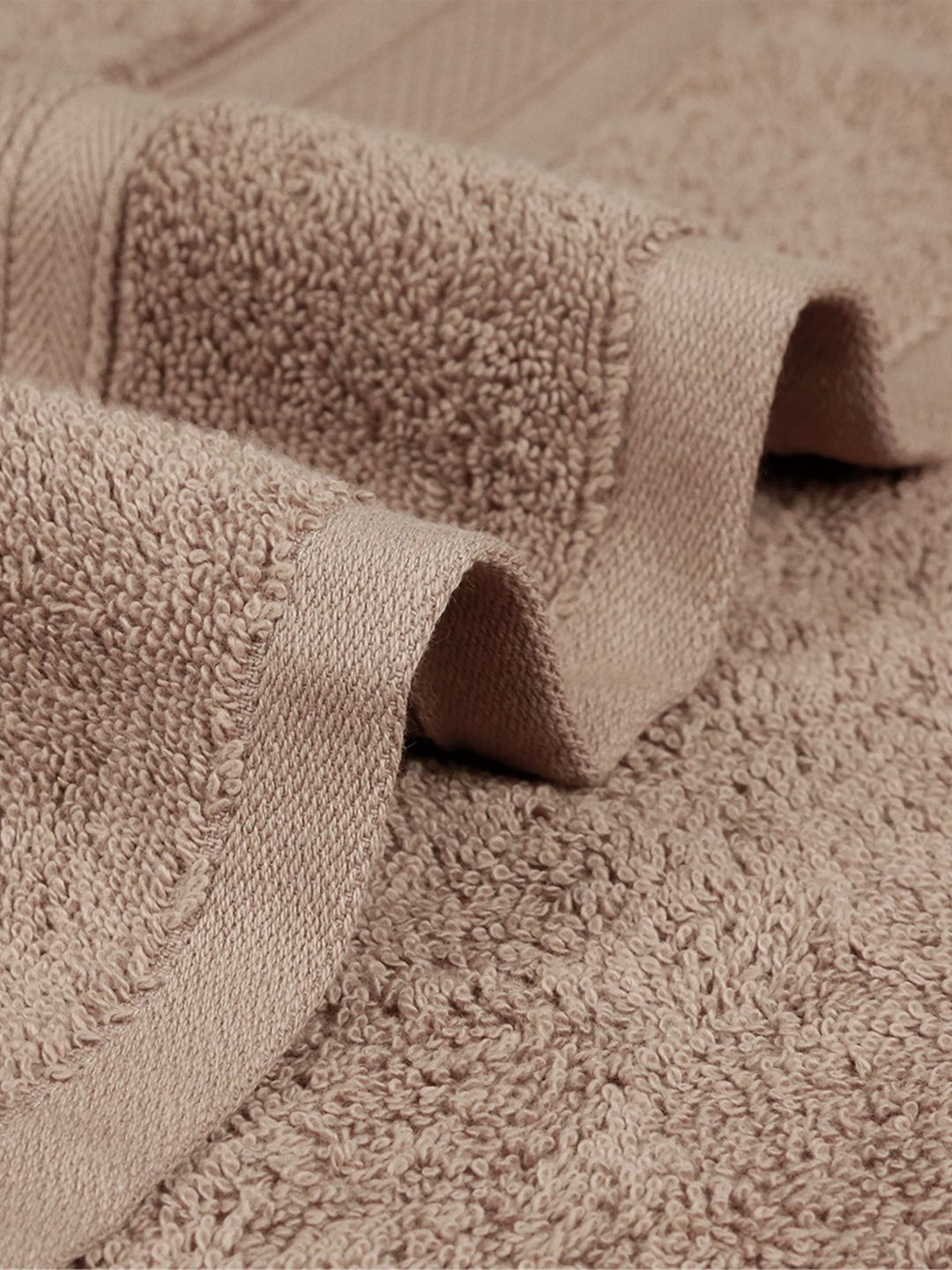 MYTRIDENT Brown 2 Pieces Cotton 500 GSM Bath Towel