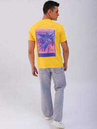 The Indian Garage Co Men Graphic Printed Round Neck Cotton Slim Fit T-shirt