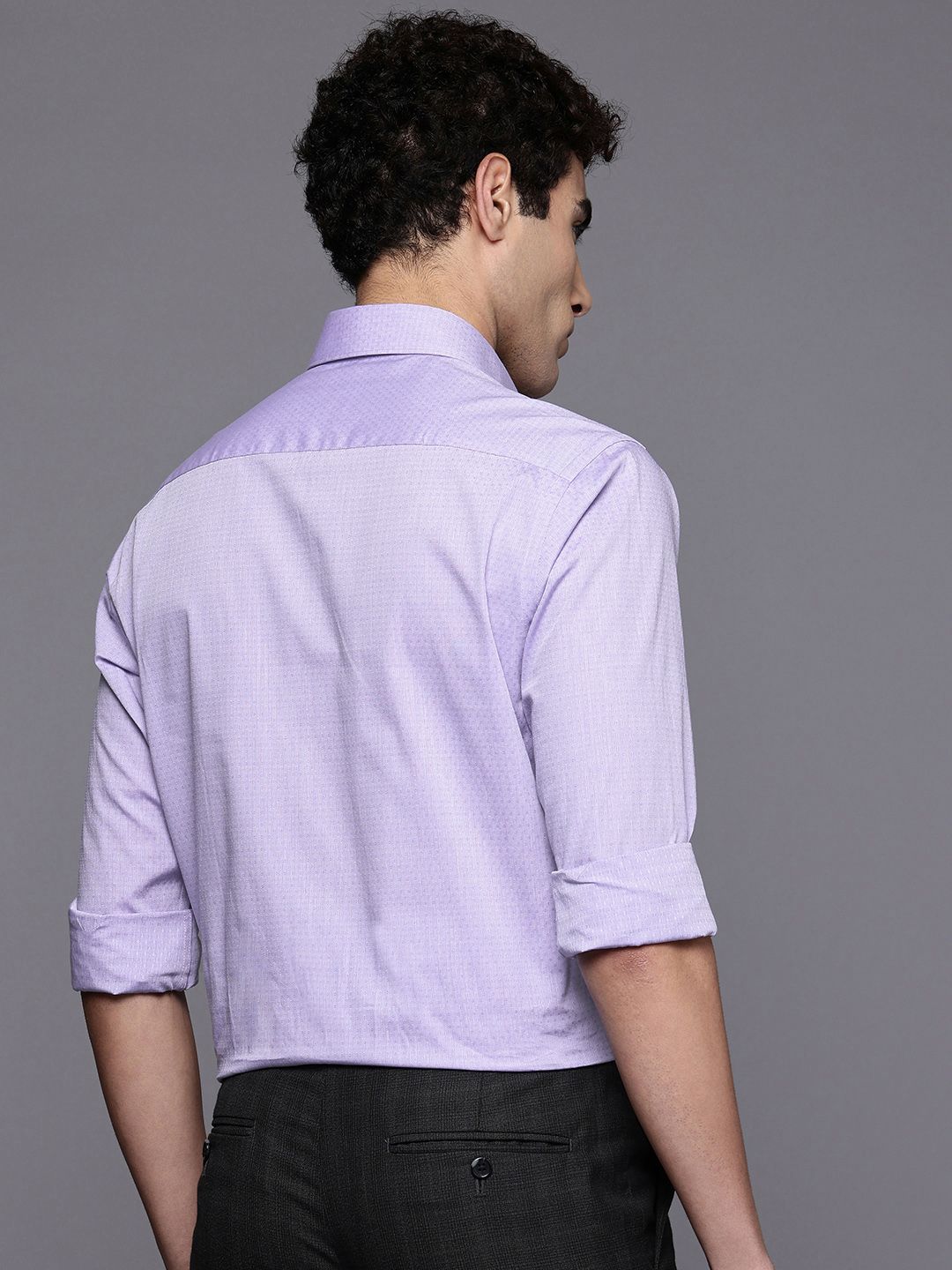 Raymond Pure Cotton Textured Slim Fit Formal Shirt