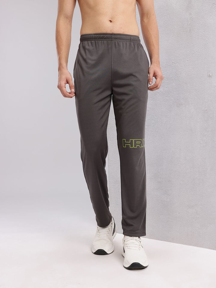 HRX by Hrithik Roshan Men Rapid-dry Brand Logo Print Training Track Pants