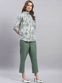 Monte Carlo Printed Pure Cotton Shirt With Trousers