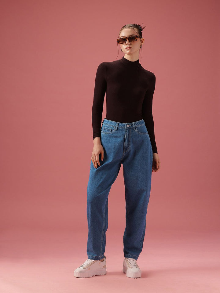 DressBerry Women Slouchy Fit High-Rise Light Fade Stretchable Jeans