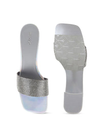 Metro Embellished Open Block Heels
