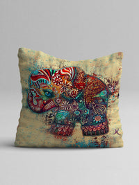 STITCHNEST Pack Of 2 Green Ethnic Motifs Printed Square Cushion Cover