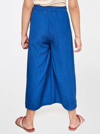 Global Desi Girls Blue Loose Fit Culottes Trousers