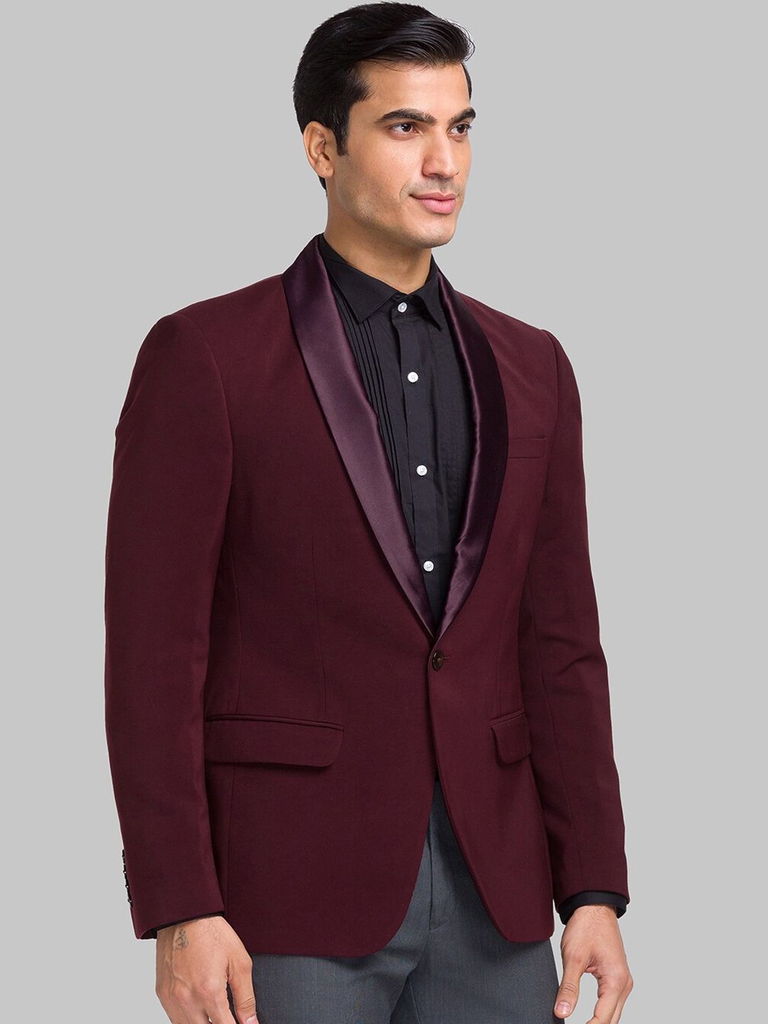 Park Avenue Shawl Collar Slim-Fit Single-Breasted Blazer