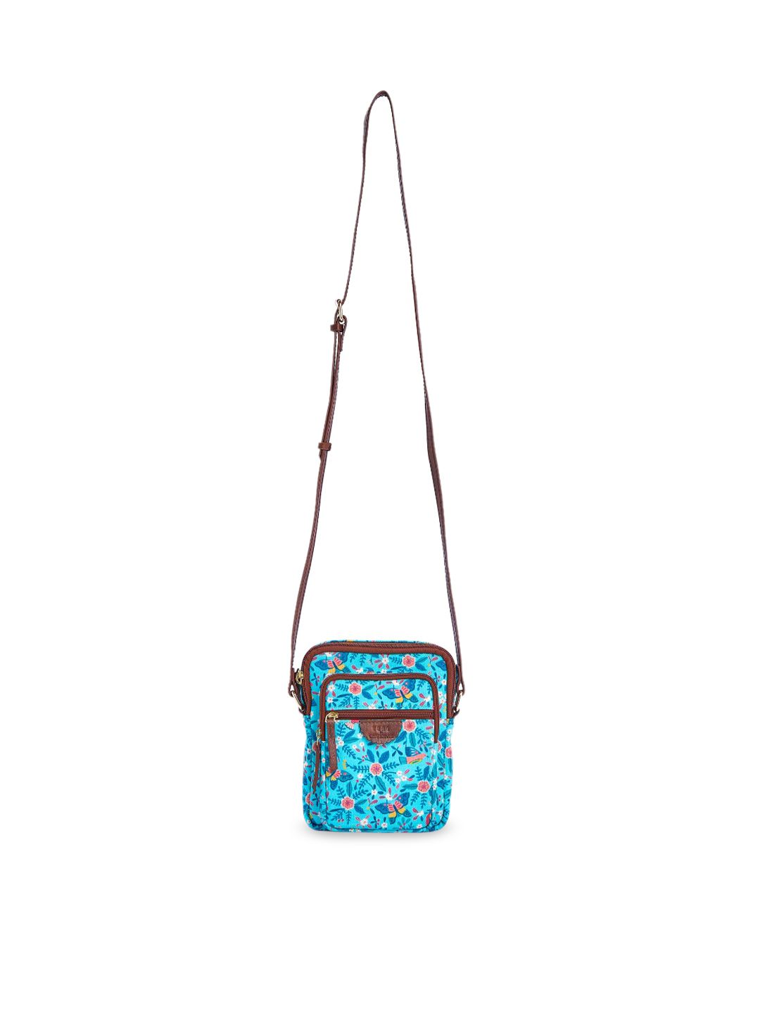 TEAL BY CHUMBAK Birds of Paradise Structured Sling Bag