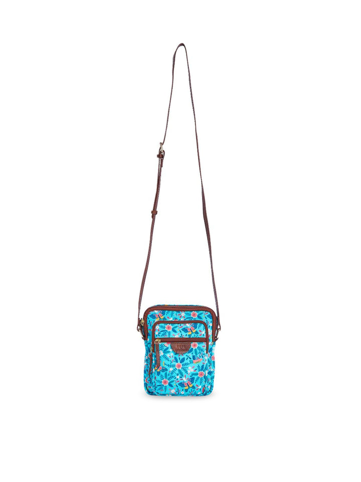 TEAL BY CHUMBAK Birds of Paradise Structured Sling Bag