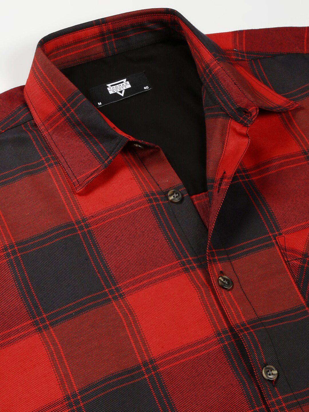Thomas Scott Classic Opaque Checked Cotton Casual Shirt