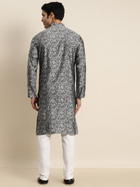 SOJANYA Men Silk Blend Woven Design Kurta