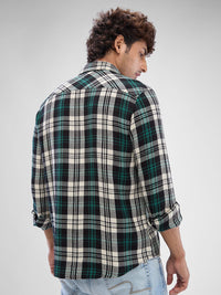 SPYKAR Men Slim Fit Opaque Checked Spread Collar Casual Shirt
