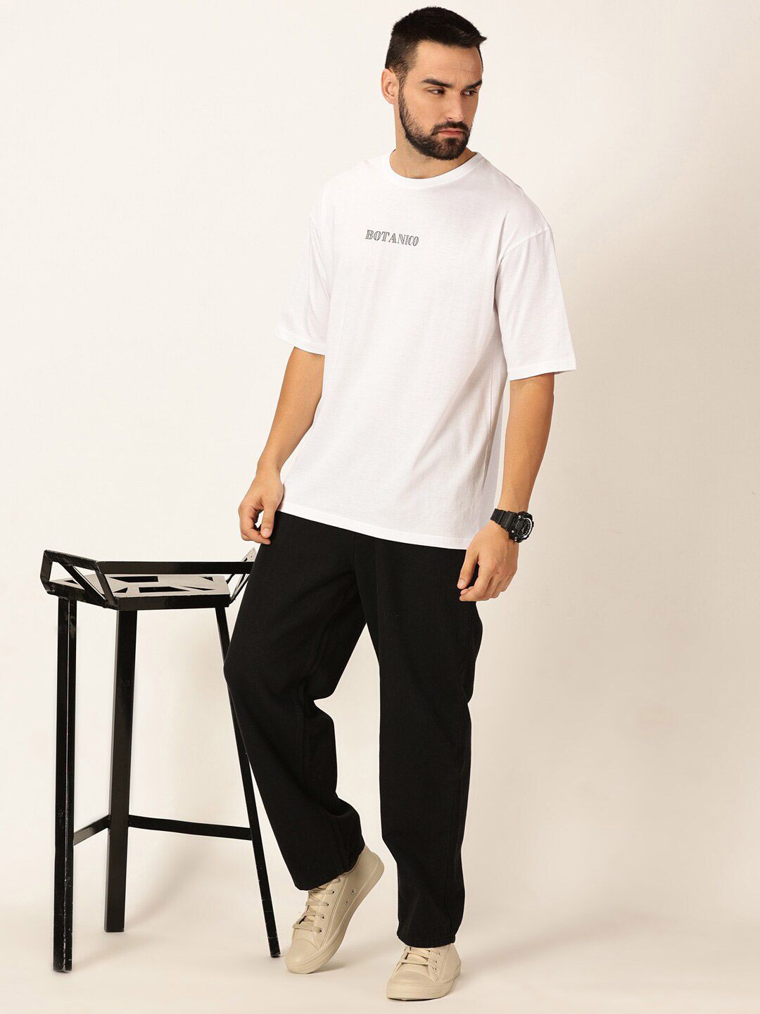 Thomas Scott Oversized Typography Printed Cotton Bio Finish T-shirt