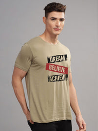 ADRO Men Typography Printed Applique T-shirt