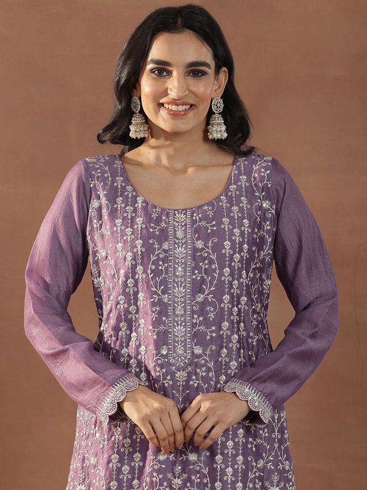 Libas Women Floral Embroidered Regular Kurta with Palazzos & With Dupatta