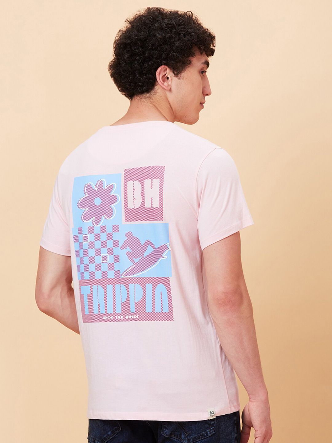 Being Human Cotton Slim Fit Casual T-shirt
