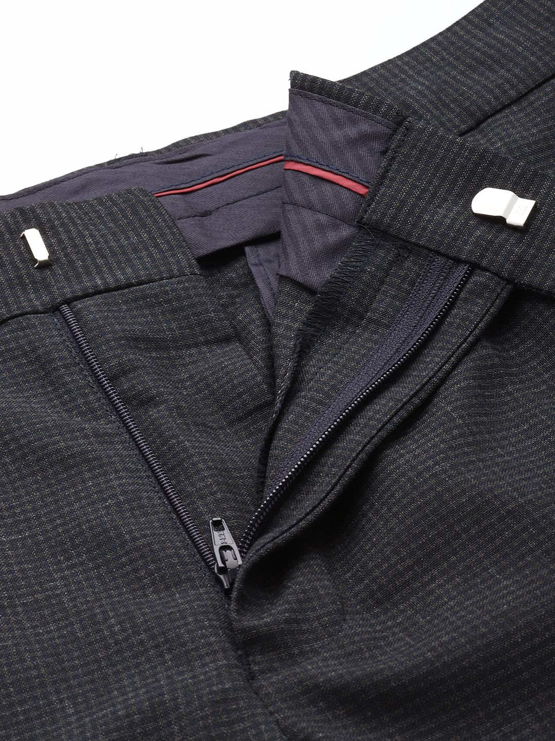 Park Avenue Men Checked Formal Trousers