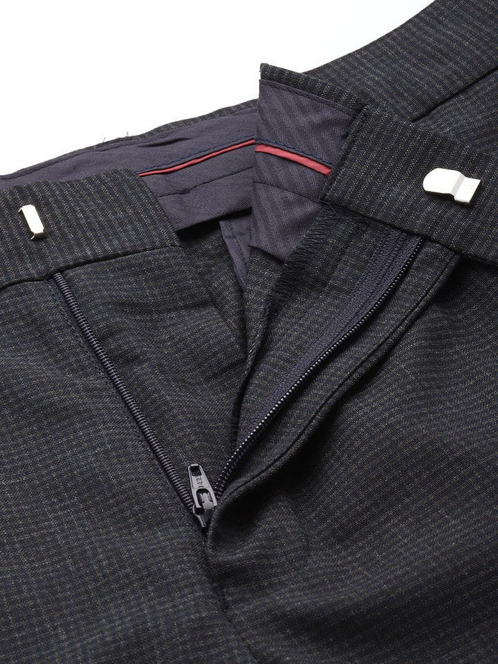 Park Avenue Men Checked Formal Trousers