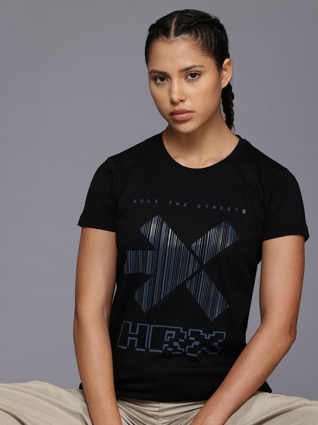 HRX by Hrithik Roshan  Brand Logo Printed T-shirt