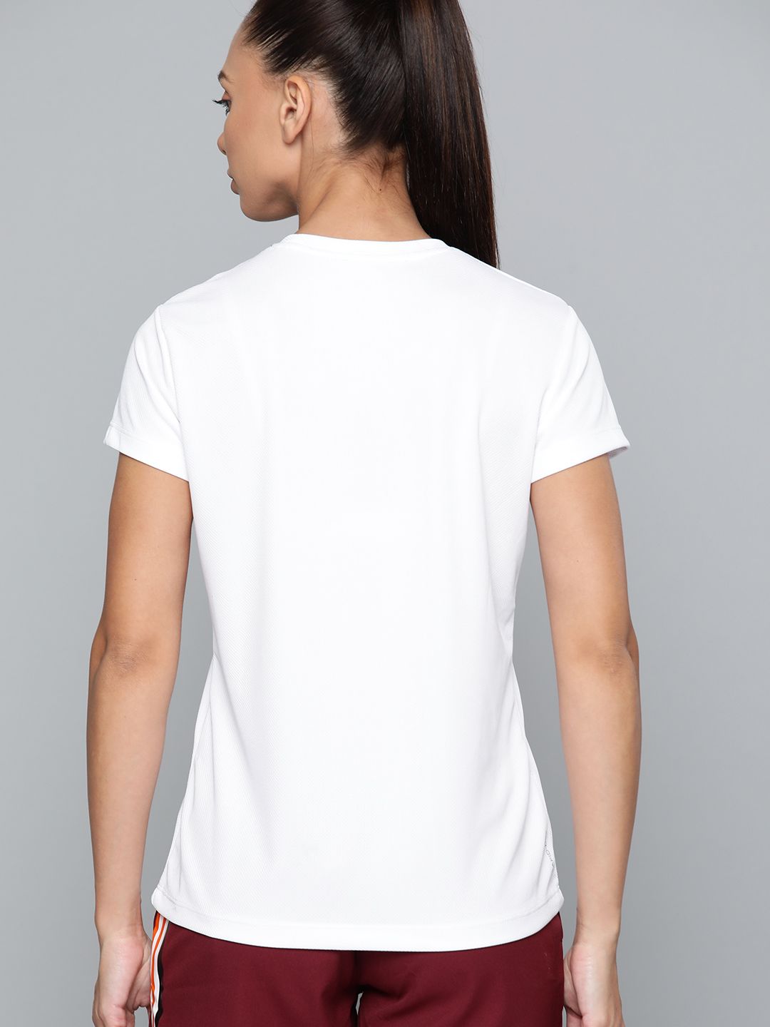 HRX By Hrithik Roshan Running Women Optic White Rapid-Dry Brand Carrier Tshirts