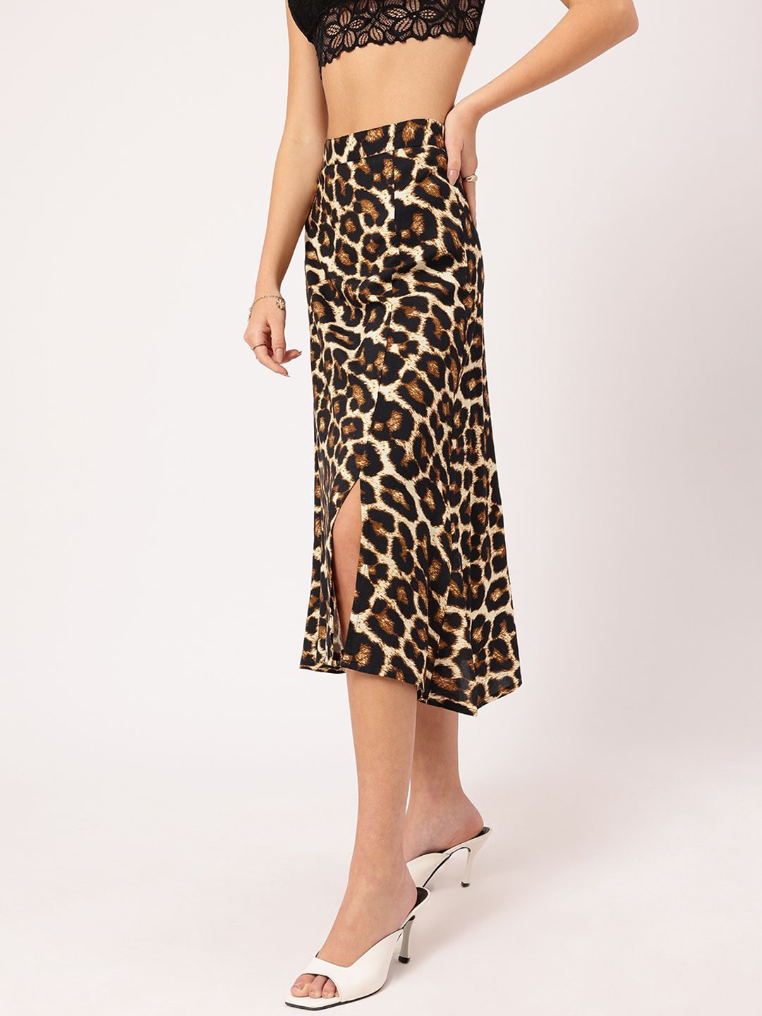 DressBerry Animal Print A-Line Skirt