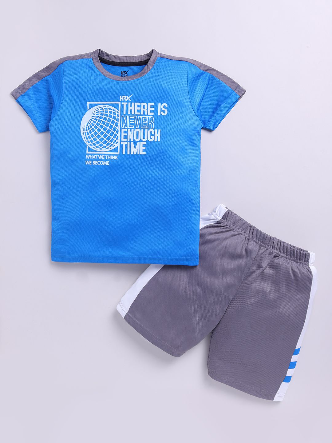 HRX by Hrithik Roshan Boys Printed Rapid Dry T-shirt with Shorts
