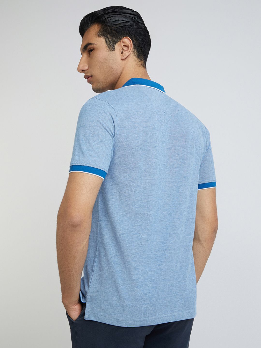 Raymond Pure Cotton Modern Fit Polo Collar T-shirt