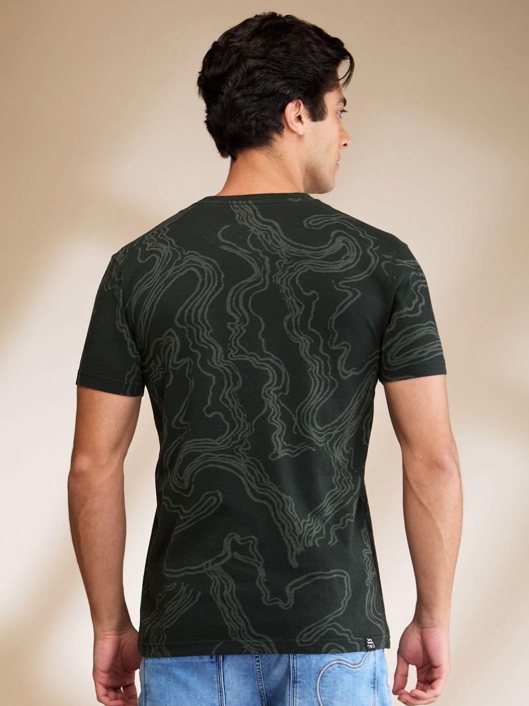 Being Human Men Printed Raw Edge T-shirt