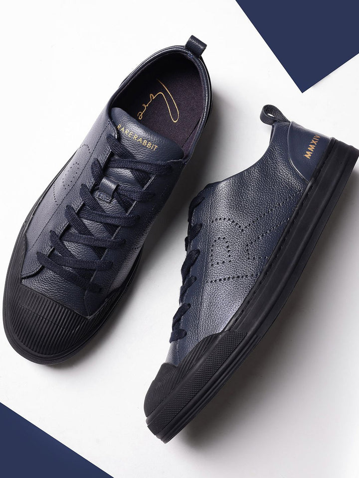 RARE RABBIT Men Sauron Pro Colourblocked Leather Sneakers