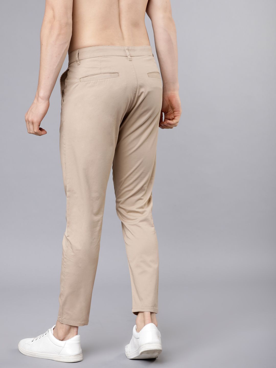 HIGHLANDER Men Beige Tapered Fit Chinos