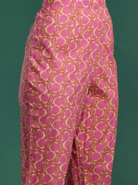 Indo Era Floral Printed Pure Cotton Kurta with Trousers