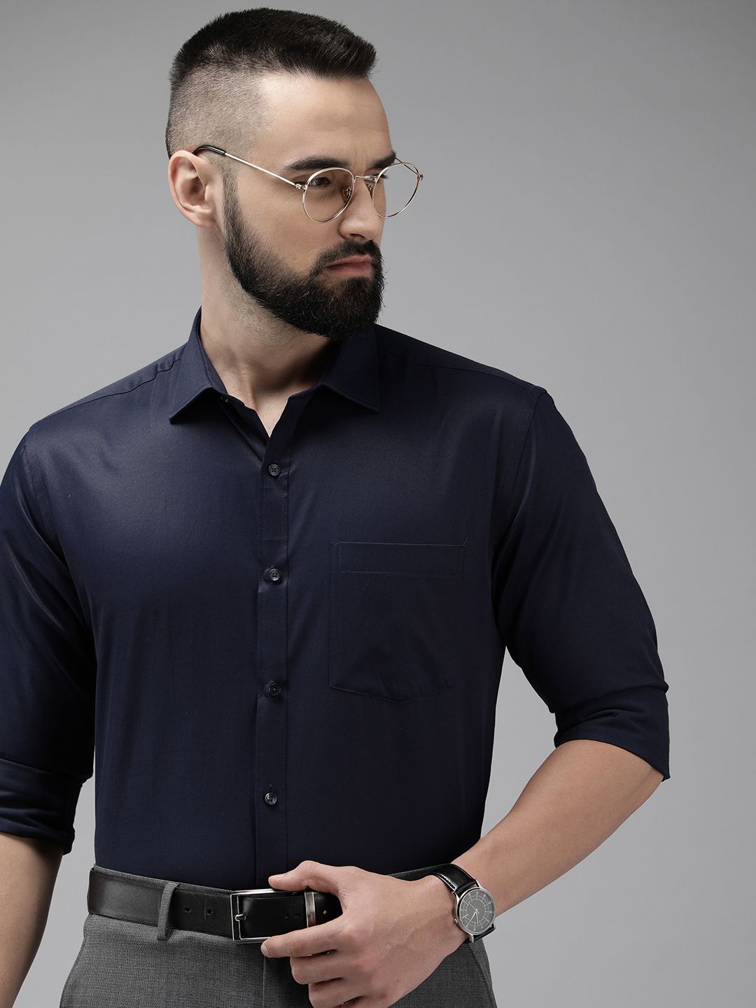 Park Avenue Solid Slim Fit Formal Shirt