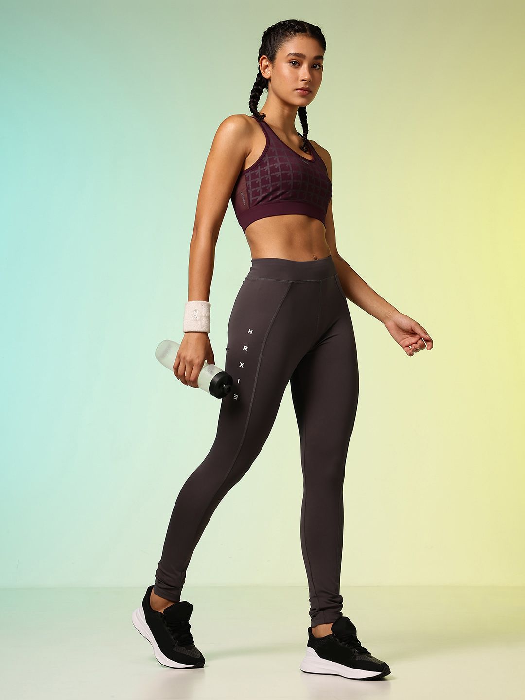 HRX by Hrithik Roshan Brand Logo Printed Rapid-Dry Running Bran