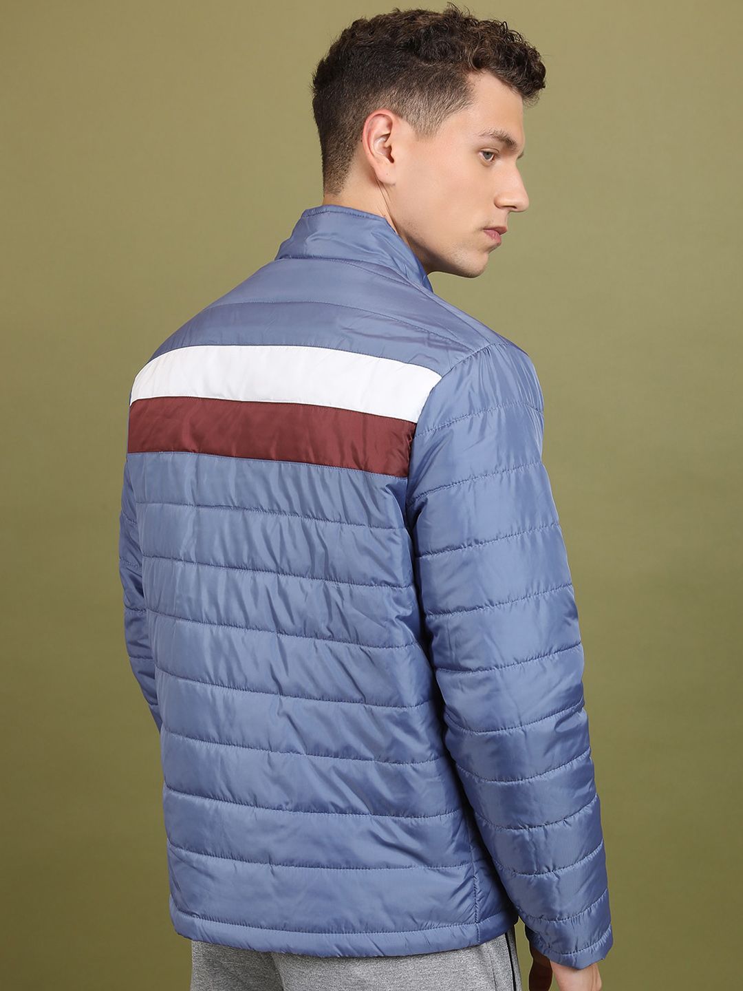 HIGHLANDER Colourblocked High Neck Puffer Jacket