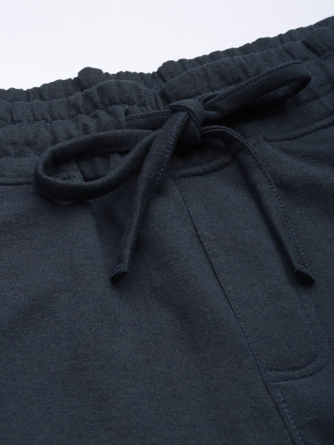 The Indian Garage Co Men Navy Blue Solid Straight Fit Joggers