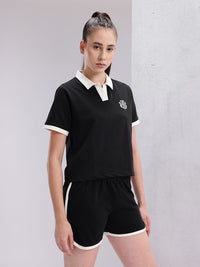 HRX by Hrithik Roshan Monochrome T-shirt With Shorts
