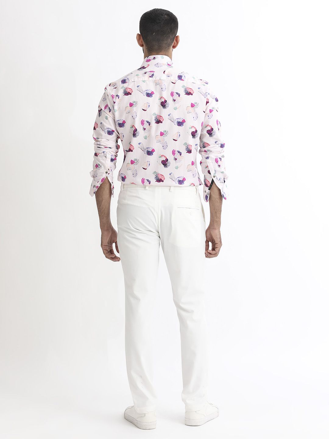 RARE RABBIT Men Pink Standard Slim Fit Printed Casual Shirt