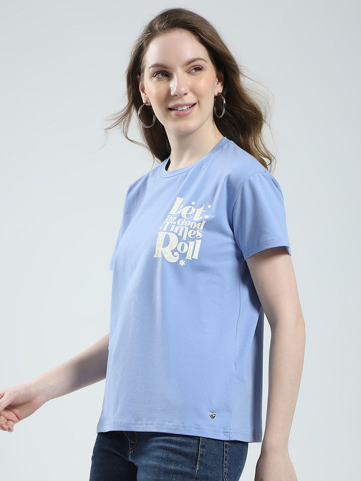 Monte Carlo Typography Printed Drop-Shoulder Sleeves Relaxed Fit T-shirt
