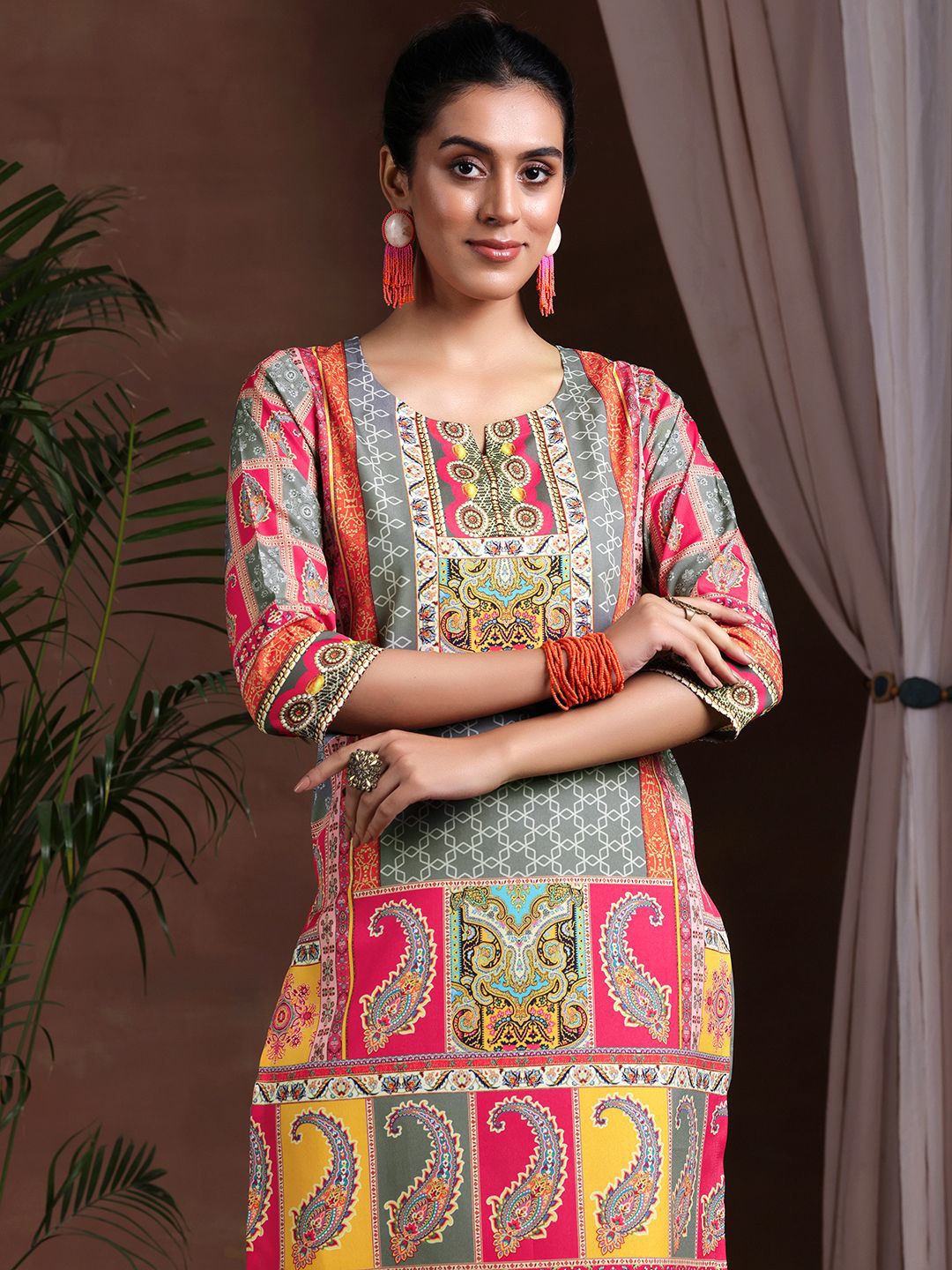 Libas Ethnic Motifs Printed Kurta with Trousers & Dupatta