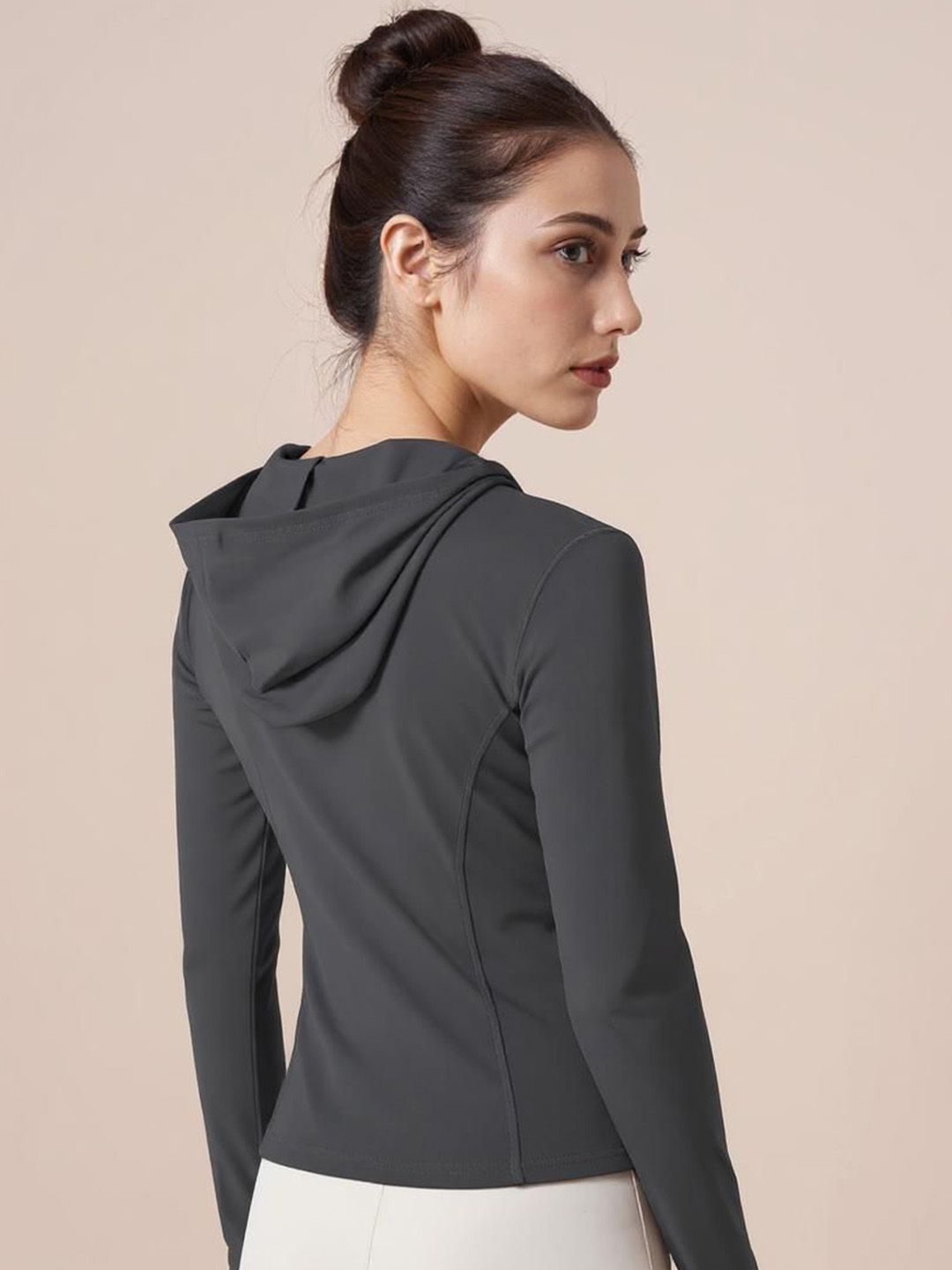 HRX by Hrithik Roshan Geometric Hooded Crop Jacket