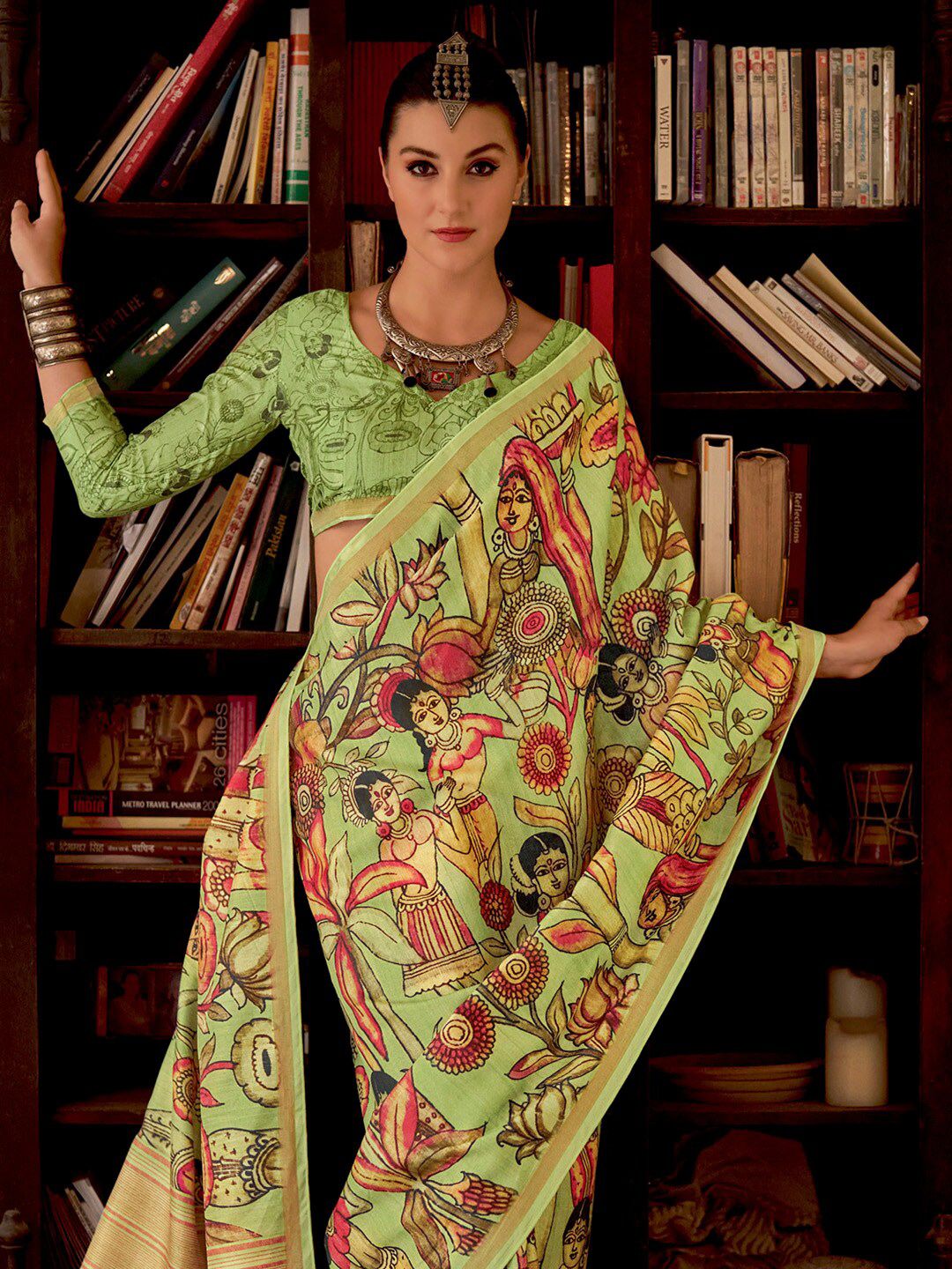 Saree mall Floral Printed Chanderi Sarees